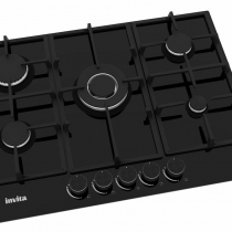 Cooktop Invita A Gs Black 70 cm Bivolt - i-CKG-5Q-70-BL-3TNA