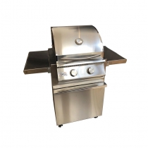 HOME E GRILL PREMIUM COM CARRINHO - 2 QUEIMADORES - 100% INOX 304 